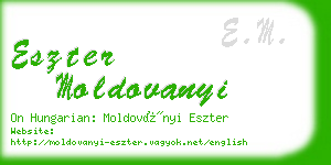 eszter moldovanyi business card